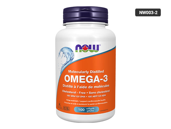 Now Omega-3 Fish Oil 1000mg (Canada) 100 Softgels - Supports Skin Health, Heathy Cognitive Functions, and Supports Heart Health